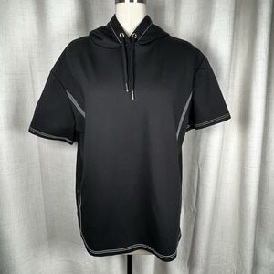 New! Maniere De Voir Women's 14 Black Pull-Over Top Shirt Hoodie Streetwear